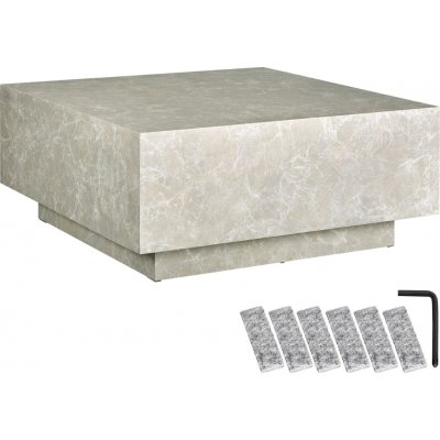 Tectake 406027 lasley 80 x 80 x 35 cm vzhled travertin – Zboží Dáma