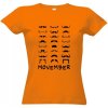 Pánské Tričko Tričko s potiskem movember pánské Oranžová