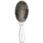 Olivia Garden Expert Care Oval oválný kartáč na vlasy s kančími štětinami stříbrný – Zboží Dáma