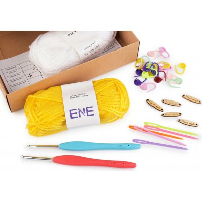 Háčkovací sada s návodem pro začátečníky Varianta: 2 náhodná barva, Balení: 1 sada – Sleviste.cz