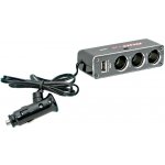 CL roztrojka s USB 12/24V LAMPA