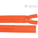 Zip kostěný dělitelný oranžový, délka 40 cm – Zboží Mobilmania