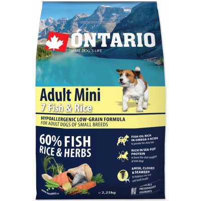 Ontario Adult Mini 7 Fish & Rice 2,25 kg