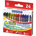 Centropen voskovky trojúhelníkové sada 24 barev – Zboží Mobilmania