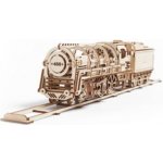 Ugears 3D mechanické puzzle Parní lokomotiva s vagónem 443 ks – Zbozi.Blesk.cz