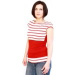Adelay kojící bambusové tričko s krátkými mini rukávy se vzorem S proužkem – Sleviste.cz