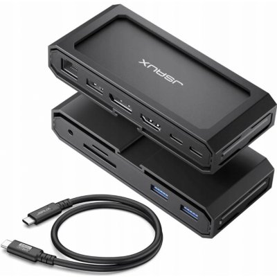 JSAUX Dokovací stanice 11v1 100W 4K 120Hz HB1101 HDMI DP QC pro Steam Deck – Zboží Živě