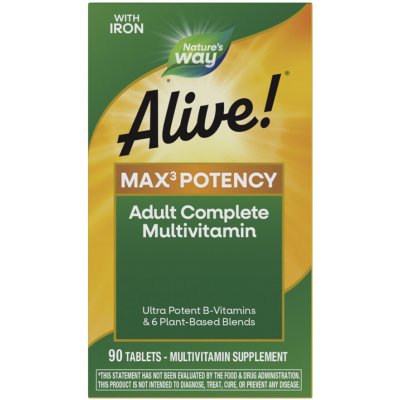Nature's Way Alive! Max3 Potency Multivitamin 90 tablet – Hledejceny.cz