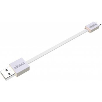 Akasa AK-CBUB16-15WH PROSLIM USB 2.0 Type A na micro B, 15cm, bílý