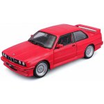 Bburago Plus BMW 3 Series M3 1988 Red 1:24 – Zboží Mobilmania