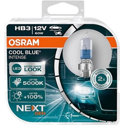 Osram Cool Blue Intense HB3 P20d 12V 60W 9005CBN-HCB – Zboží Mobilmania