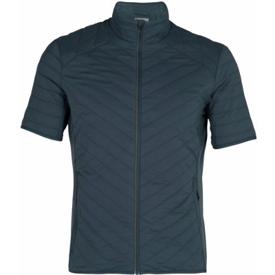 merino mikina, zip ICEBREAKER Mens Headwaters Hybrid SS Full Zip, Serene Blue – Zboží Mobilmania