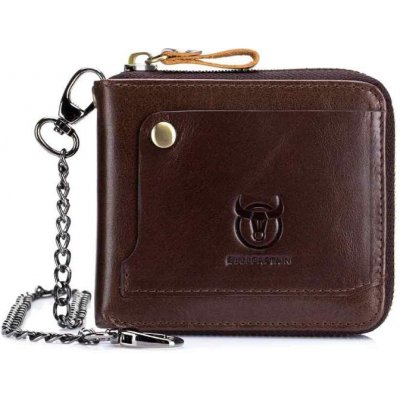 Bullcaptain kožená peněženka s řetízkem Gwen Hnědá BULLCAPTAIN QB022s3