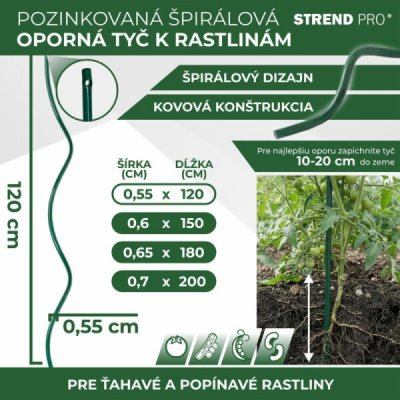 GS2 1200/5,5 mm, spirála, drát, zelený, pro rostliny a rajčata – Hledejceny.cz