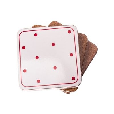 Dakls podložka pod šálek Puntíky bílá 10x10cm 6 ks – Sleviste.cz