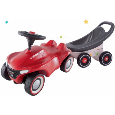 Big Set Bobby Car Neo červené zvukové s 3-vrstvovými gumovými kolesami a príves Buggy 3v1 s funkciami SM56240-4 – Zboží Mobilmania