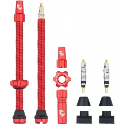 WOLF TOOTH ventilky Tubeless Valve Stem Kit 80mm červená – Hledejceny.cz