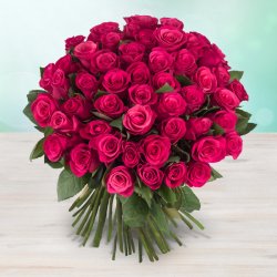 Rozvoz květin: Kytice 100 růžových čerstvých růží - Praha