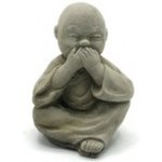 Zahradní betonová dekorace - Malý mnich - Nemluvím – Zboží Dáma