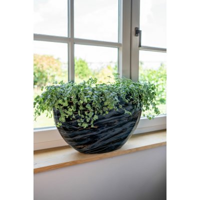 Ter Steege Váza široká Niene marble black D59x26 H35 – Hledejceny.cz