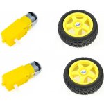 HWKITCHEN Sada 2ks kol a motorů s převodovkou pro Arduino robota HW385 – Zboží Živě