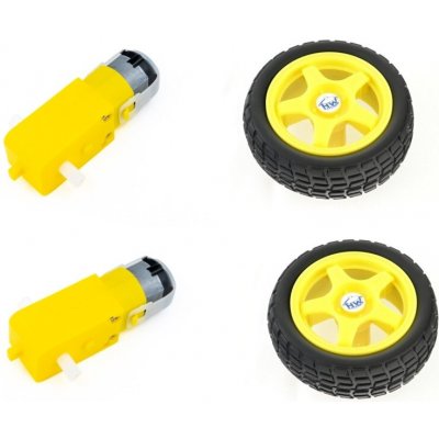 HWKITCHEN Sada 2ks kol a motorů s převodovkou pro Arduino robota HW385 – Zboží Živě