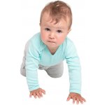 NEW BABY Kojenecké celorozepínací body New Baby Classic II šedé s hvězdičkami – Zboží Mobilmania