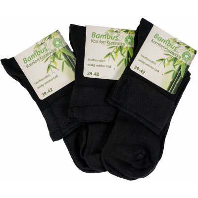 Star Socks bambusové pánské ponožky SET 3 černé