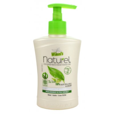 Winni´s Naturel Sapone Mani Thé Verde hypoalergenní tekuté mýdlo na ruce se zeleným čajem a aloe vera 250 ml – Zboží Mobilmania