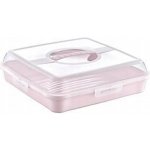 Keeper Podnos s víkem 34,5x34,5x10,5 cm růžová – Hledejceny.cz