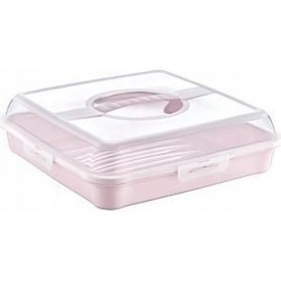 Keeper Podnos s víkem 34,5x34,5x10,5 cm růžová – Hledejceny.cz