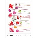 Ag Design AGF00444 samolepící dekorace Red flowers F 0444 Květiny rozměry 65 x 85 cm – Zboží Mobilmania