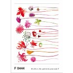 Ag Design AGF00444 samolepící dekorace Red flowers F 0444 Květiny rozměry 65 x 85 cm – Sleviste.cz