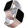 Řemínek k chytrým hodinkám Uniq Revix Premium Edition Reversible Magnetic řemínek pro Apple Watch 49/45/44/42mm růžový/bílý UNIQ-45MM-REVPBPNKWHT