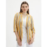 Orsay dámské pruhované lněné sako Oranžové – Zboží Dáma