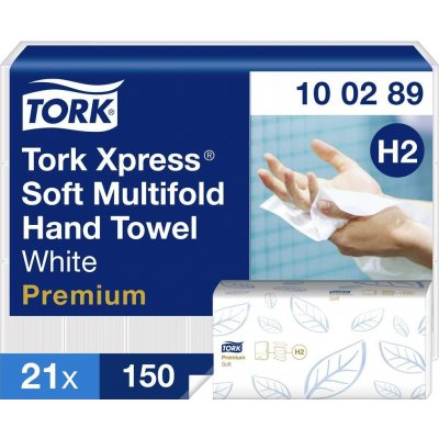 Tork premium h2 2vrstvé bílé 21x150 ks – Sleviste.cz