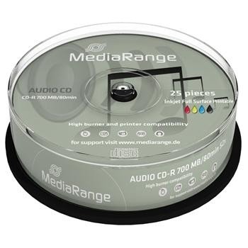 MediaRange CD-R 700MB 52x, printable, spindle, 25ks (MR224)