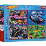Trefl Hot Wheels 4 x Závodní auta 250 dílků – Zboží Mobilmania