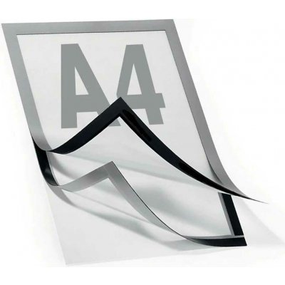 A-Z Reklama CZ Samolepící Magnetický rámeček na stěnu a hladké povrchy A4 - Stříbrný – Sleviste.cz