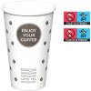 Jednorázové nádobí DEKOS Kelímek papírový 410/460ml 16oz 90mm ENJOY COFFEE