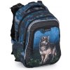 Školní batoh Bagmaster LUMI 24 F batoh vlk modrá