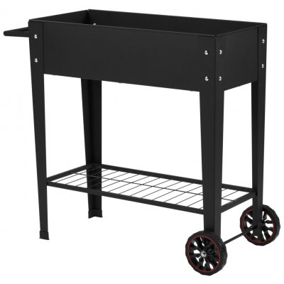 PARKSIDE Vyvýšený záhon na kolečkách 93 x 41 x 81 cm, černá – Zboží Mobilmania