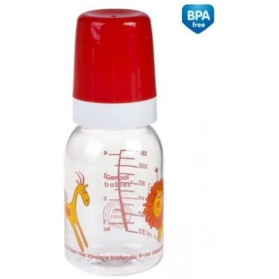 Canpol babies láhev plastová s potiskem Afrika bez BPA červená lev 120ml – Zboží Mobilmania