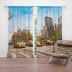 Sablio Závěs Žluté taxiky 2: 2ks 140x250cm – Hledejceny.cz