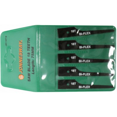 JONNESWAY Pilové plátky, 18 zubů/palec, 5 ks, pro pneumatickou nízkovibrační pilu JAT-1011 – Zboží Dáma