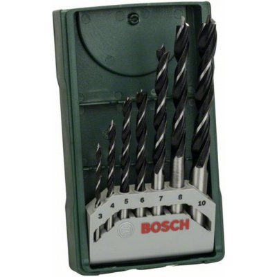 Bosch Accessories 2607019580 sada spirálových vrtáků do dřeva 7dílná 3 mm, 4 mm, 5 mm, 6 mm, 7 mm, 8 mm, 10 mm válcová stopka 1 sada