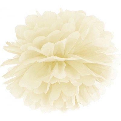 PartyDeco Pom-poms ivory 35 cm 1 ks - dekorace pom-pomy svatební výzdoba sálu – Sleviste.cz
