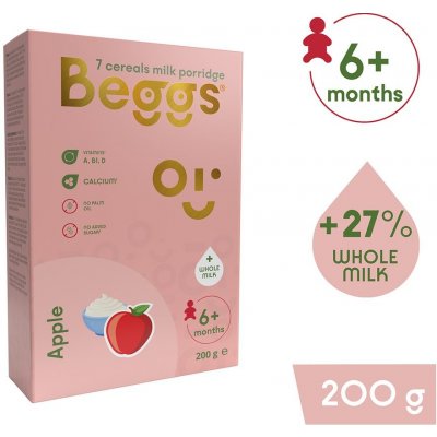 Beggs Mléčná 7zrnná kaše jablečná 200 g – Zboží Dáma