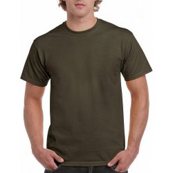 Pánské 100% bavlněné tričko Ultra Gildan zelená olivová