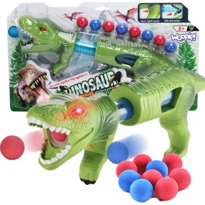 Dino Woopie koule Pistolové pěnové koule Automatický odpalovačsaurus 9 ks.